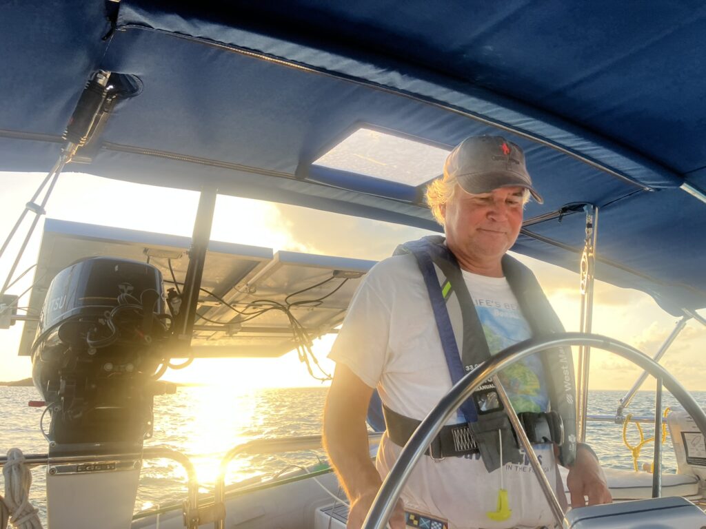 Phil at sunrise, Royal Island Harbour